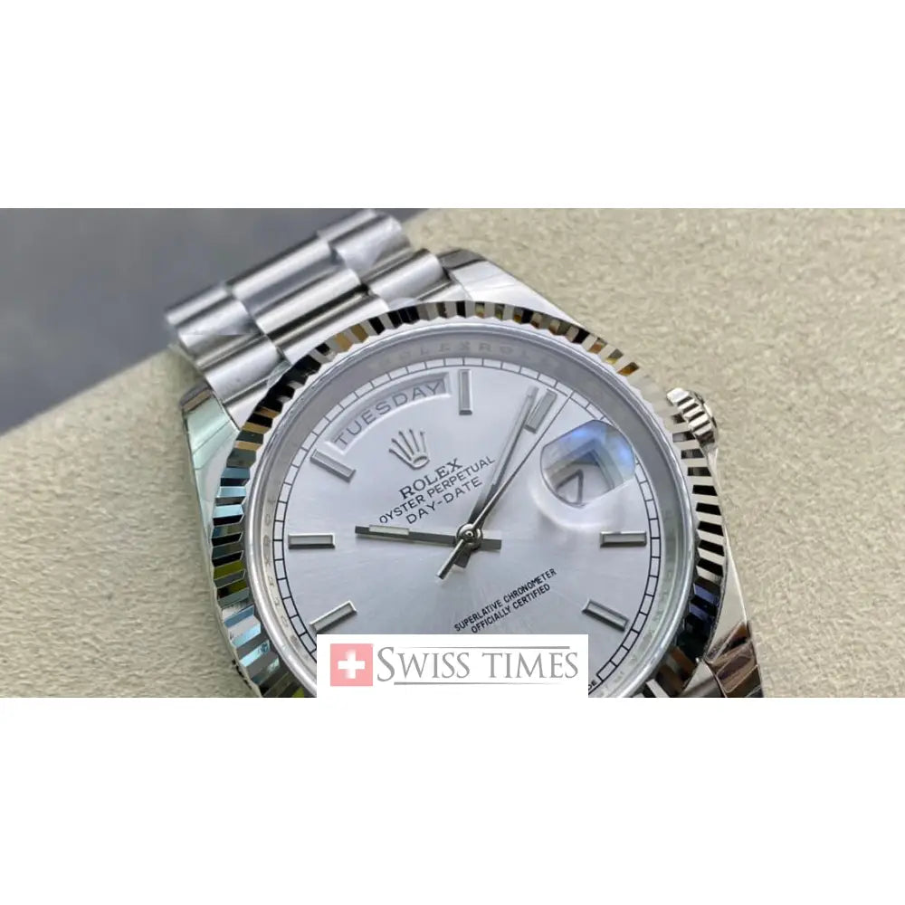 D-Date 36mm President Silver Dial