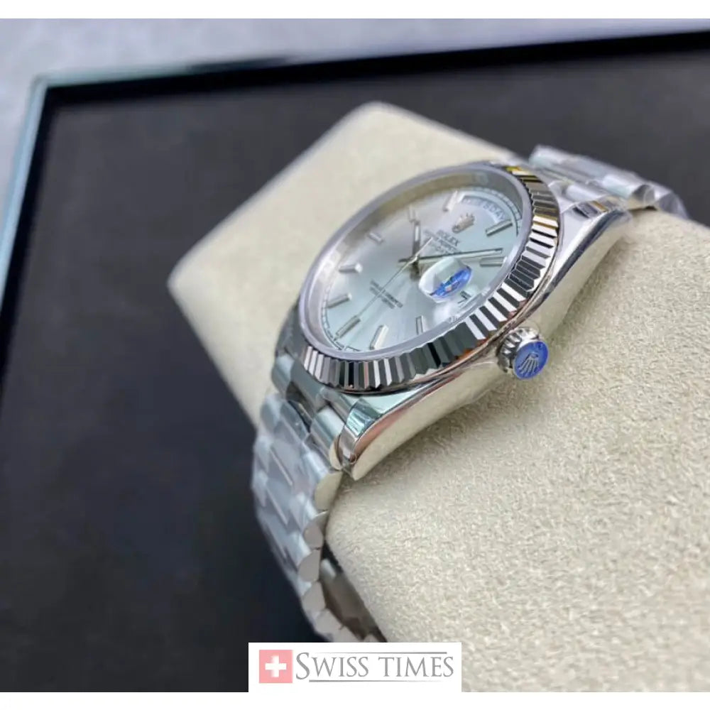 D-Date 36mm President Silver Dial