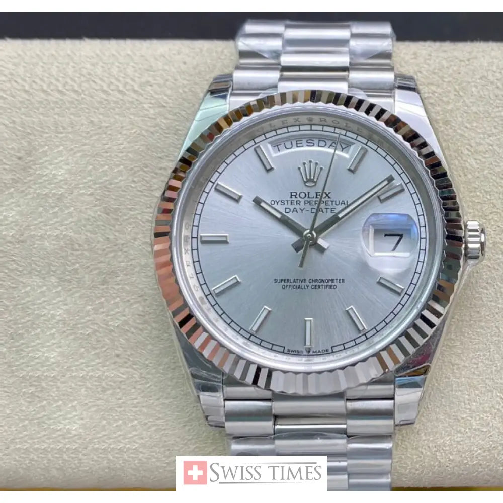 D-Date 36mm President Silver Dial