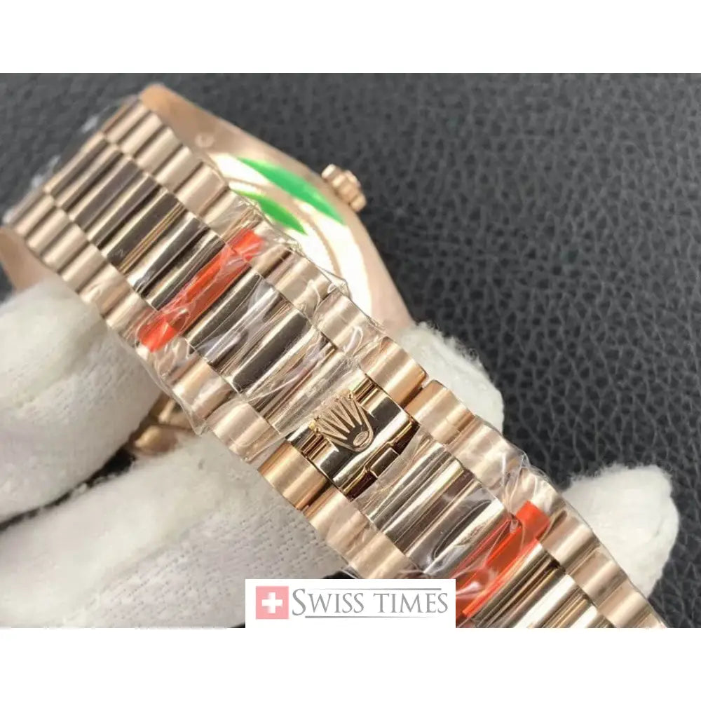 D-Date Everose Gold Sundust Dial Roman 41mm