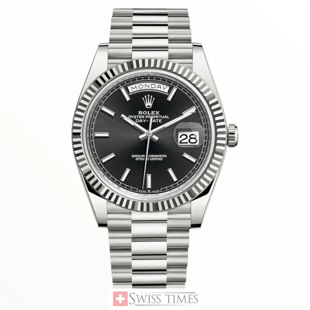 D-Date Steel Black Dial President