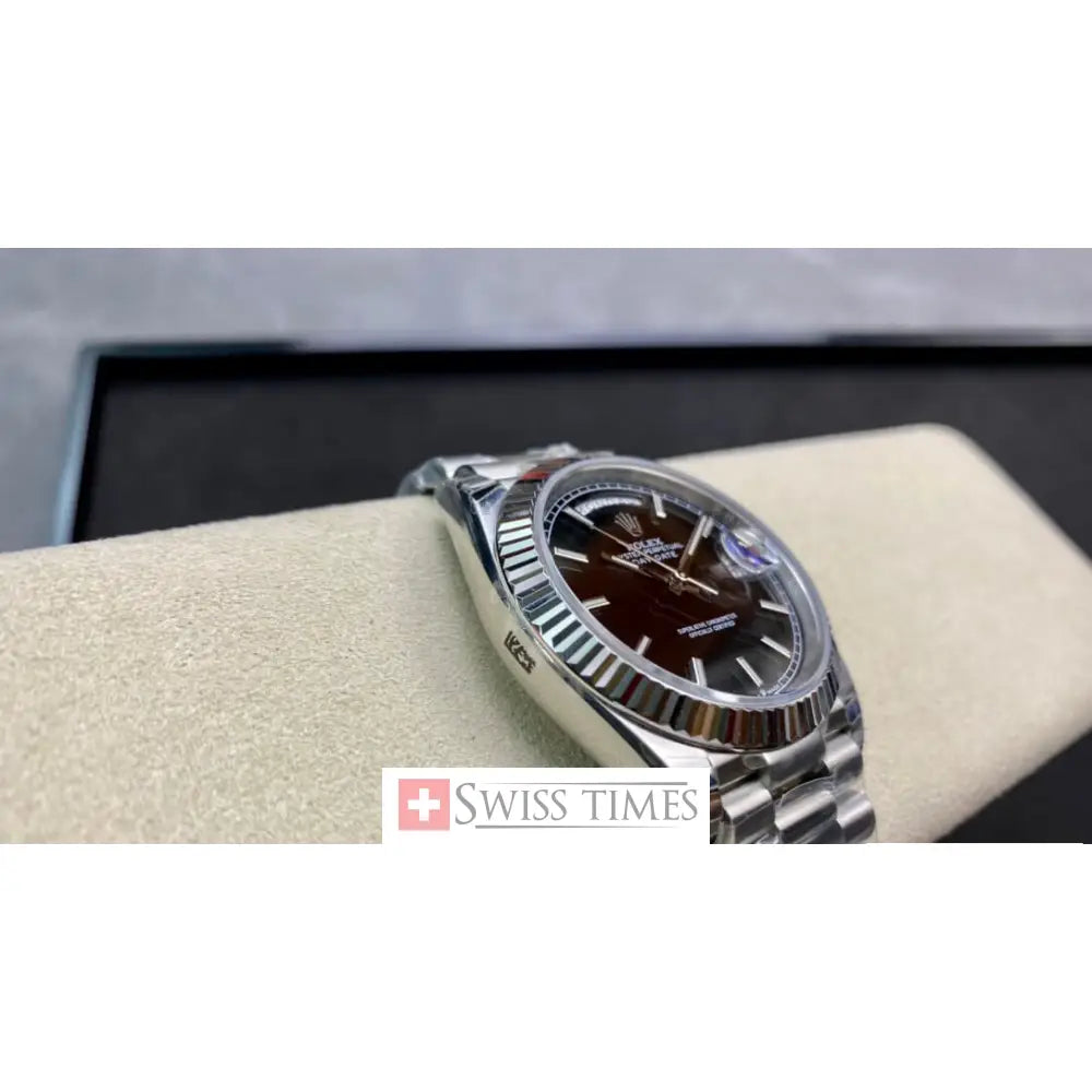 D-Date Steel Black Dial President