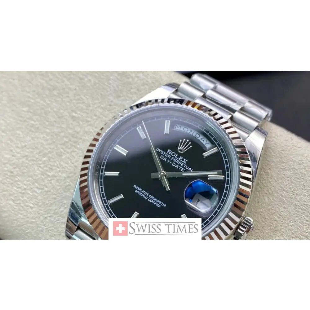 D-Date Steel Black Dial President