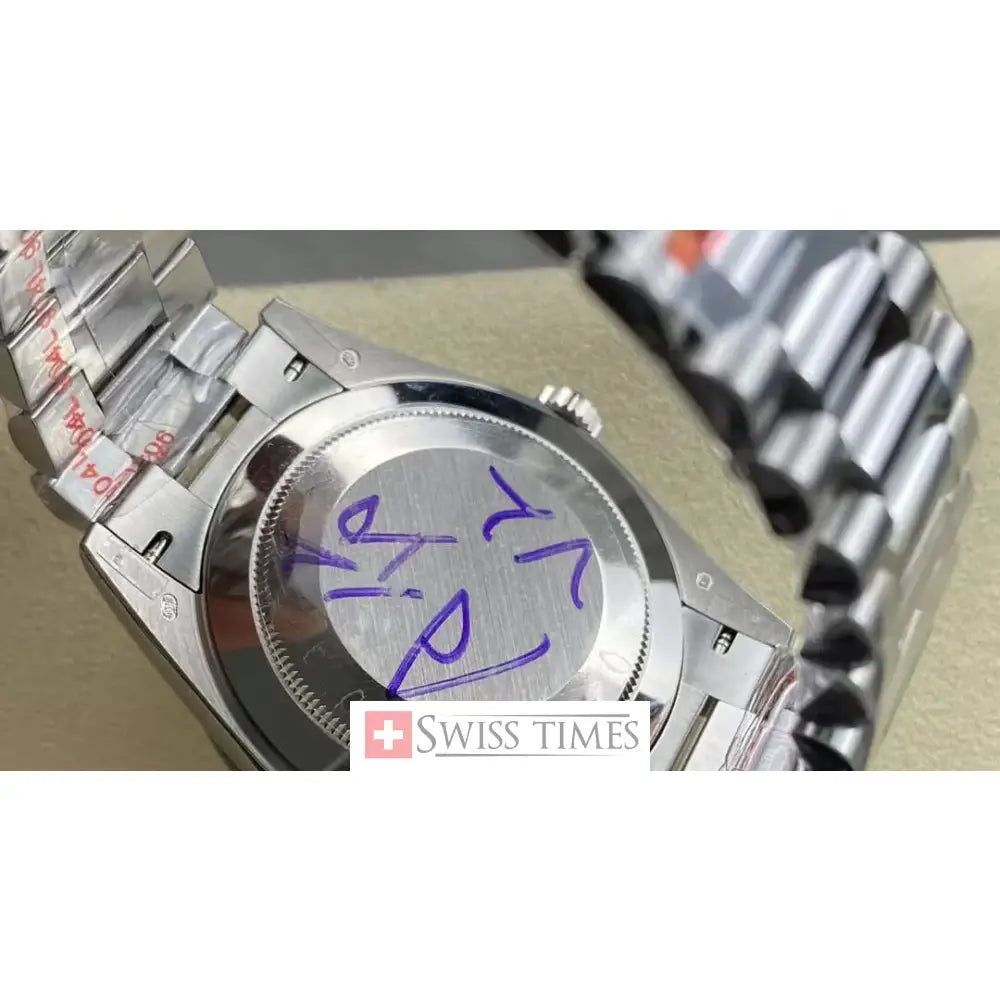 D-Date Steel Olive Green Roman Dial President