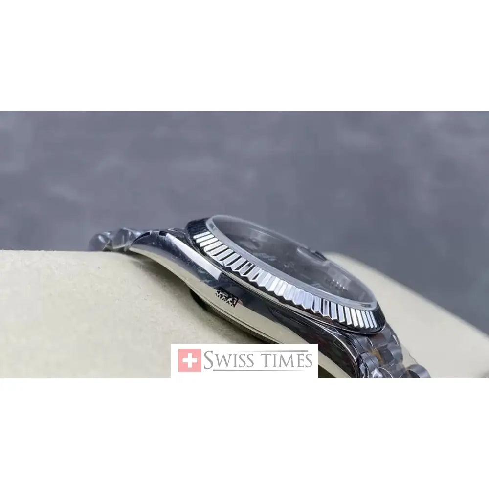 D-Date Steel Olive Green Roman Dial President