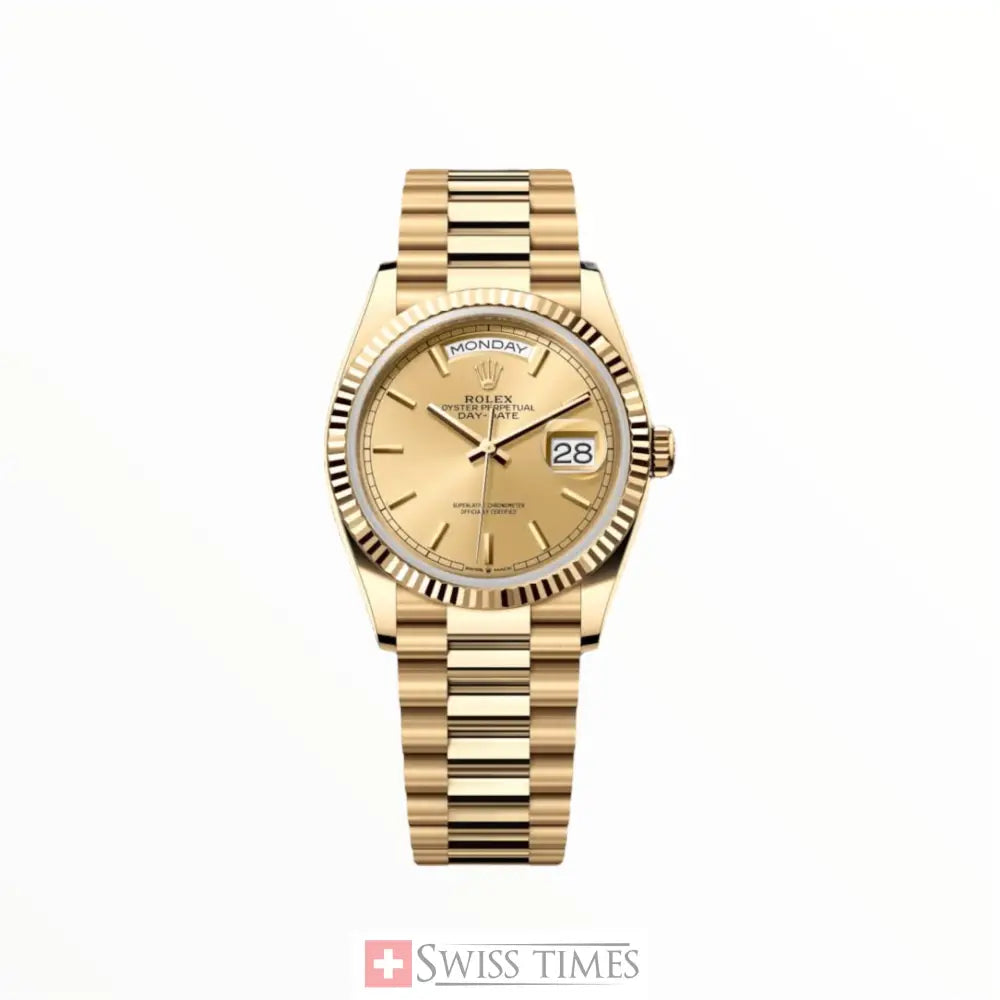 D-Date Yellow Gold Champagne Dial President