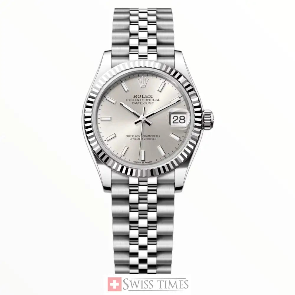 Date-Just Steel Silver Dial Jubilee 31MM