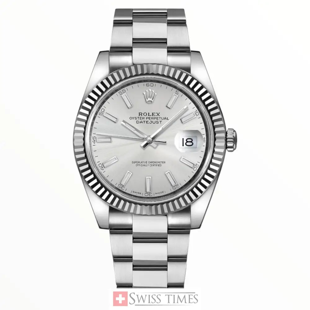 Date-Just Steel Silver Dial Oyster