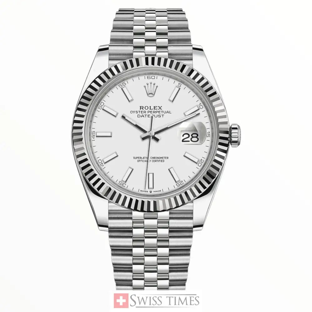 Date-Just Steel White Dial Jubilee