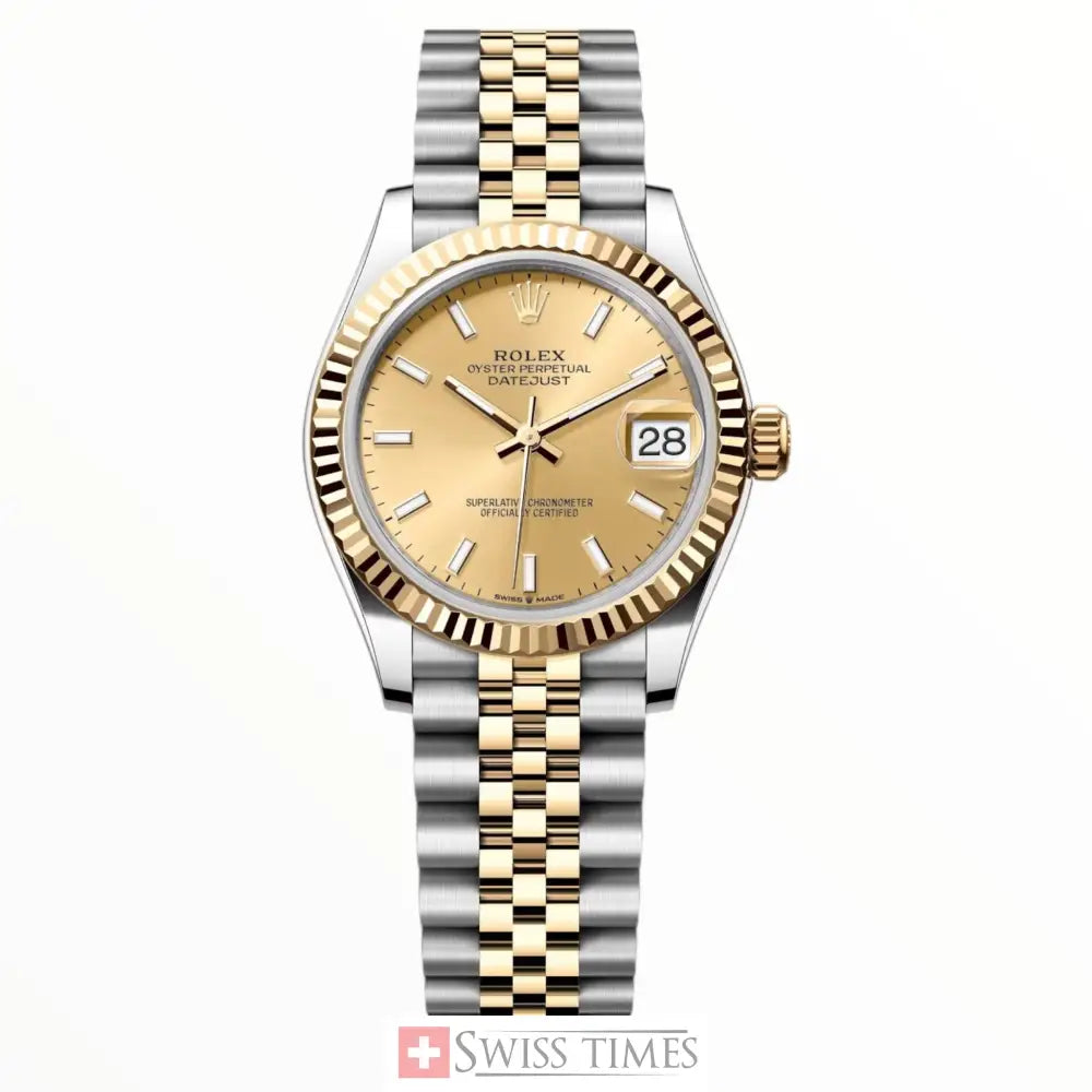 Date-Just TwoTone Yellow Gold Dial Jubilee 31MM
