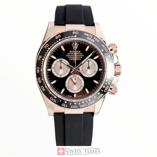 Everose Gold Black Dial With Pink Chronografh
