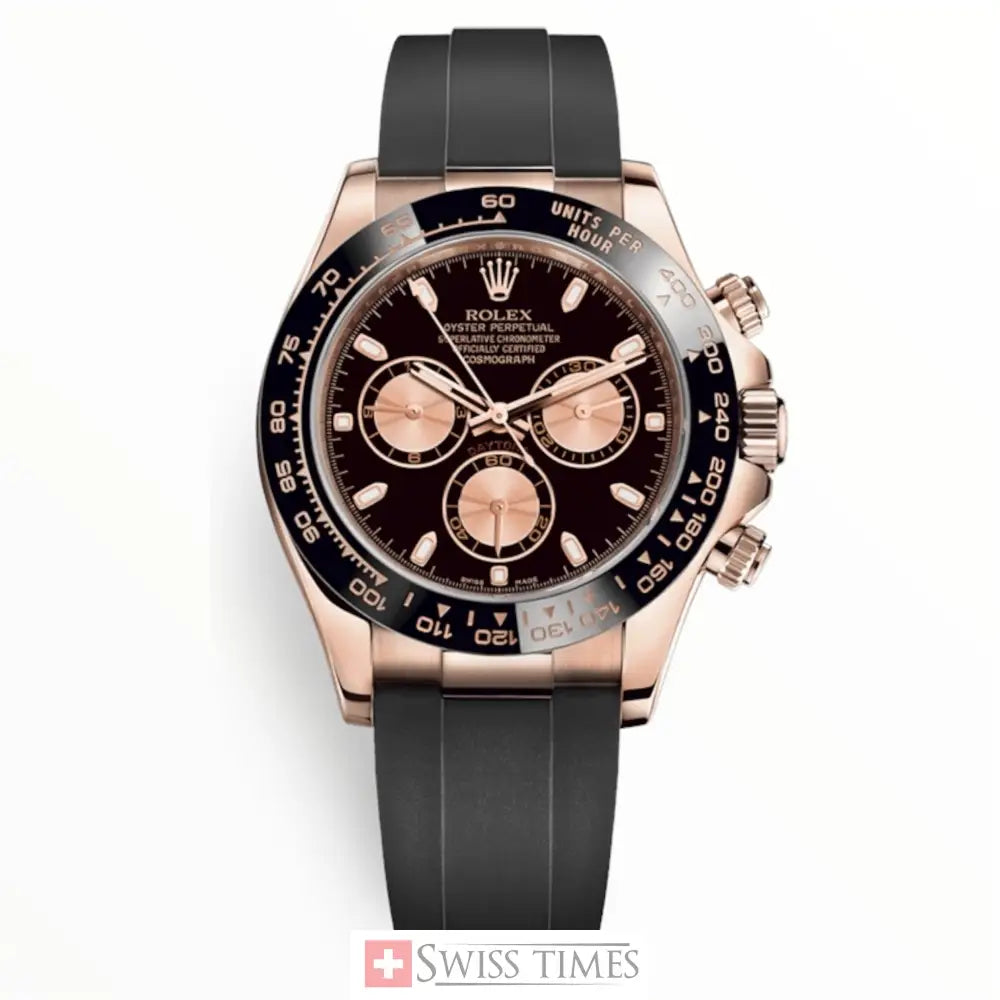 Everose Gold Black & Pink Oysterflex