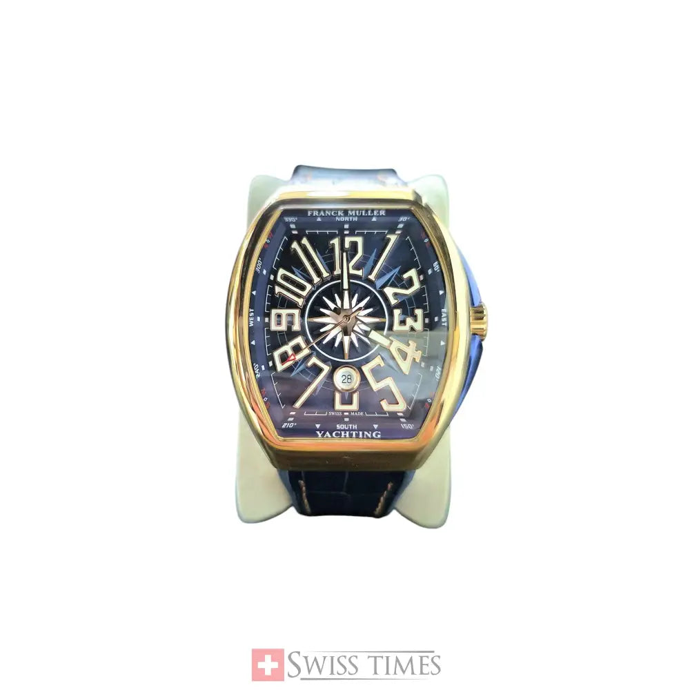 Frank Muller Vanguard Yachting Rose Gold Blue Dial Menβs Watch Yachting Super Clone