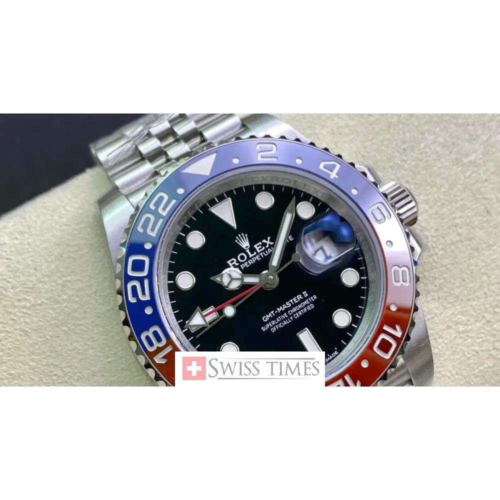 Gmt-Master II Pepsi Black Dial Jubilee
