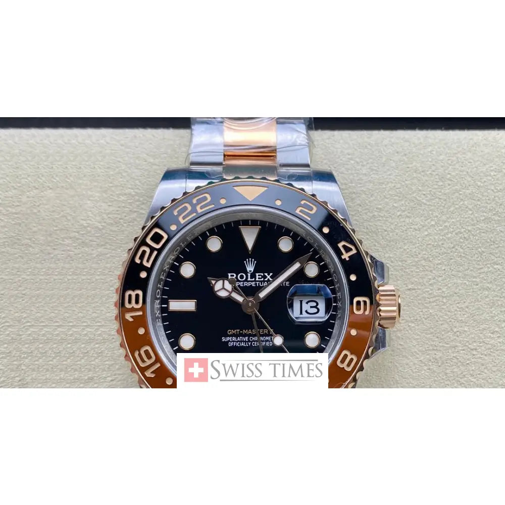 Gmt-Master II Rootbeer Two Tone Black Dial