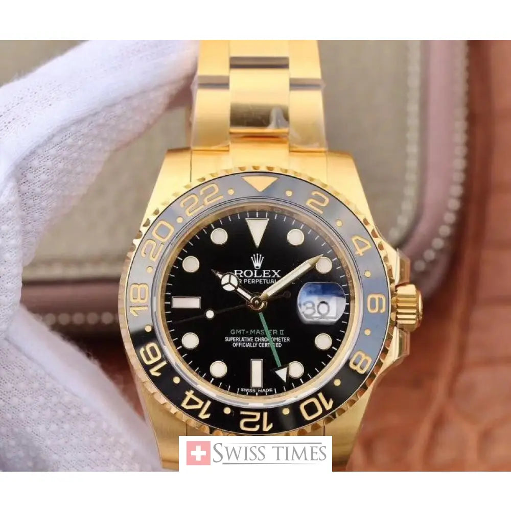Gmt-Master II Yellow Gold Black Dial