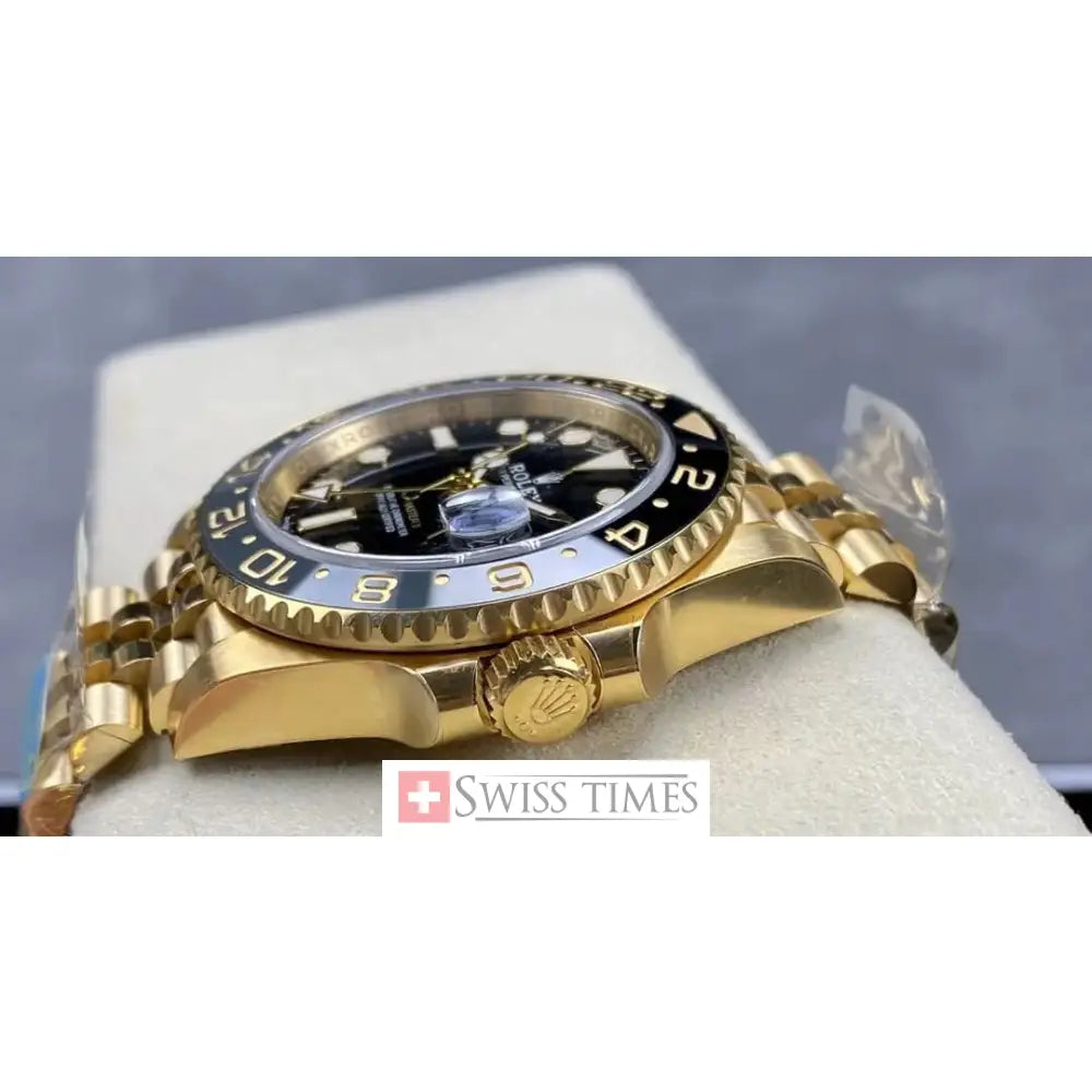 Gmt-Master II Yellow Gold Black Dial Jubilee