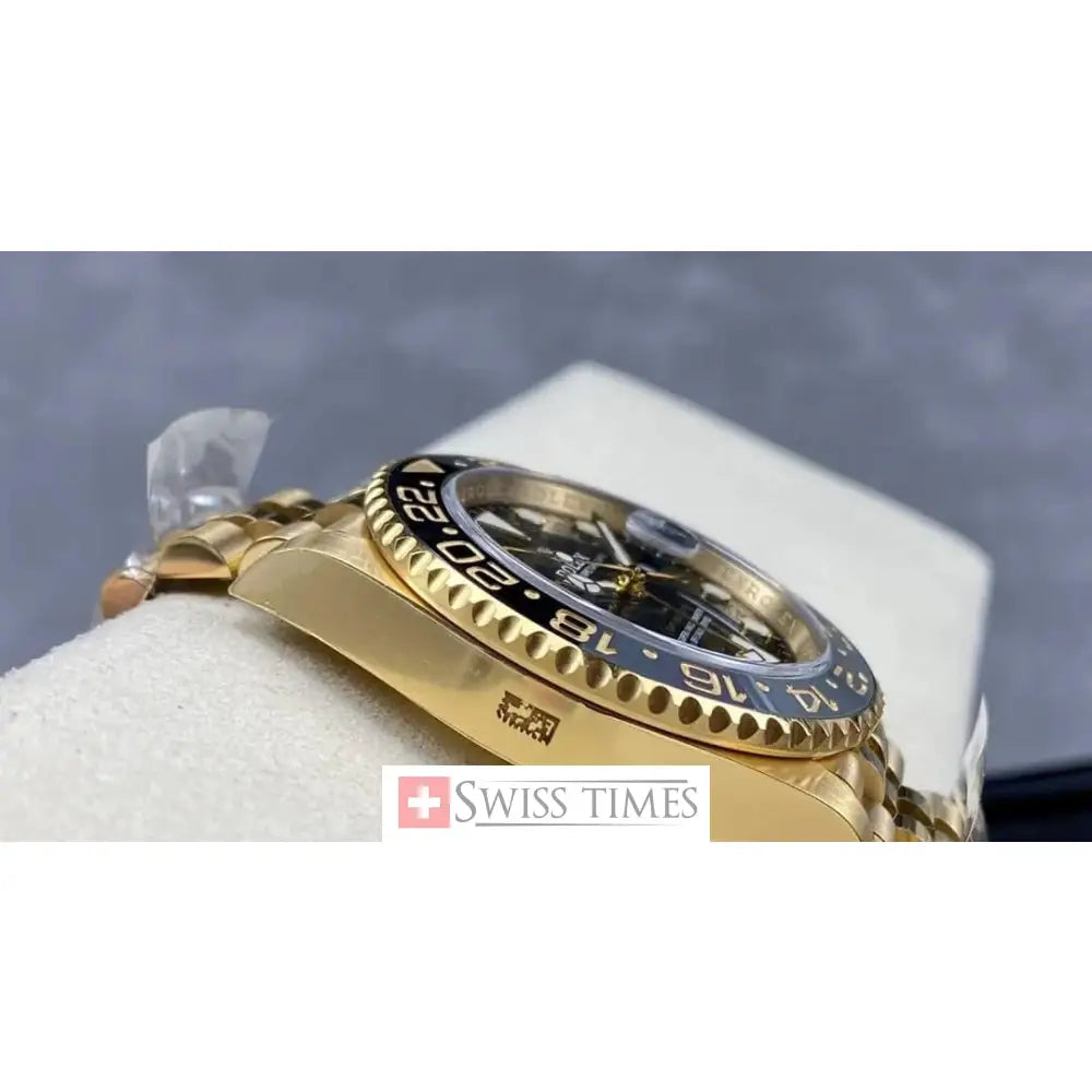 Gmt-Master II Yellow Gold Black Dial Jubilee