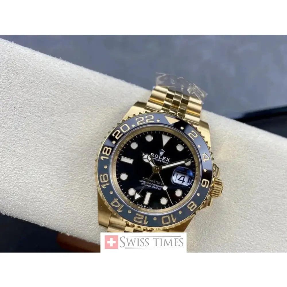 Gmt-Master II Yellow Gold Black Dial Jubilee