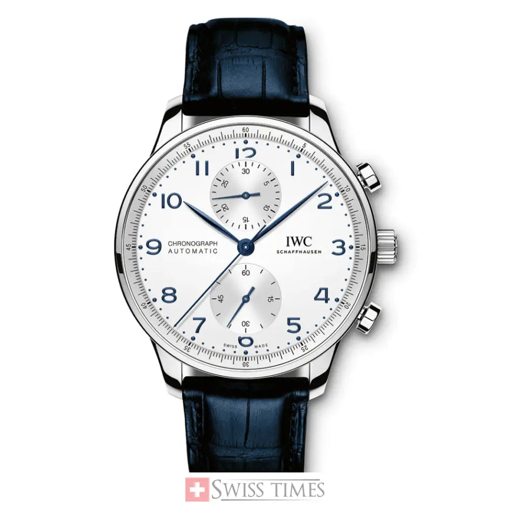 IWC Portuguese Chrono-Automatic Stainless Steel / White/Blue Dial