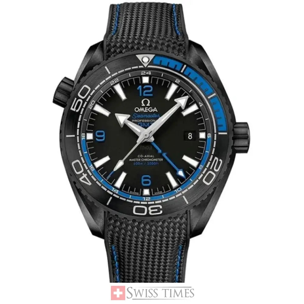 Omega Planet Ocean 600M CoAxial Master GMT Black Blue 43.5 mm