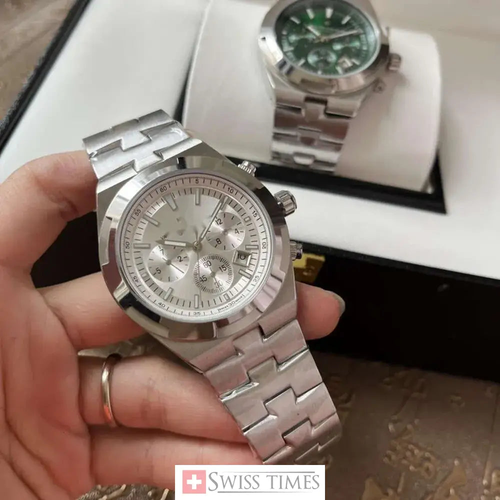 Overseas Grey Dial Chronograph Men’s Watch