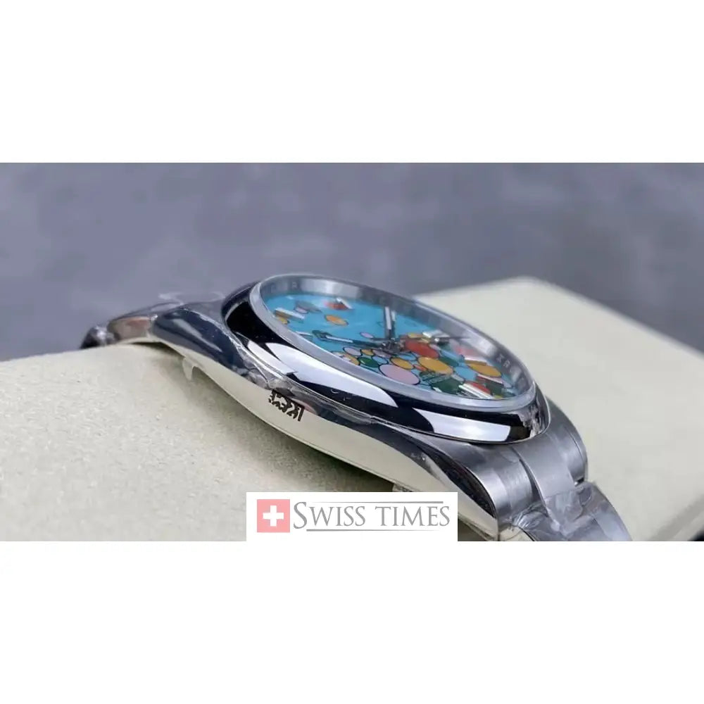 Oyster Perpetual 41mm Turquoise Celebration Motif Dial