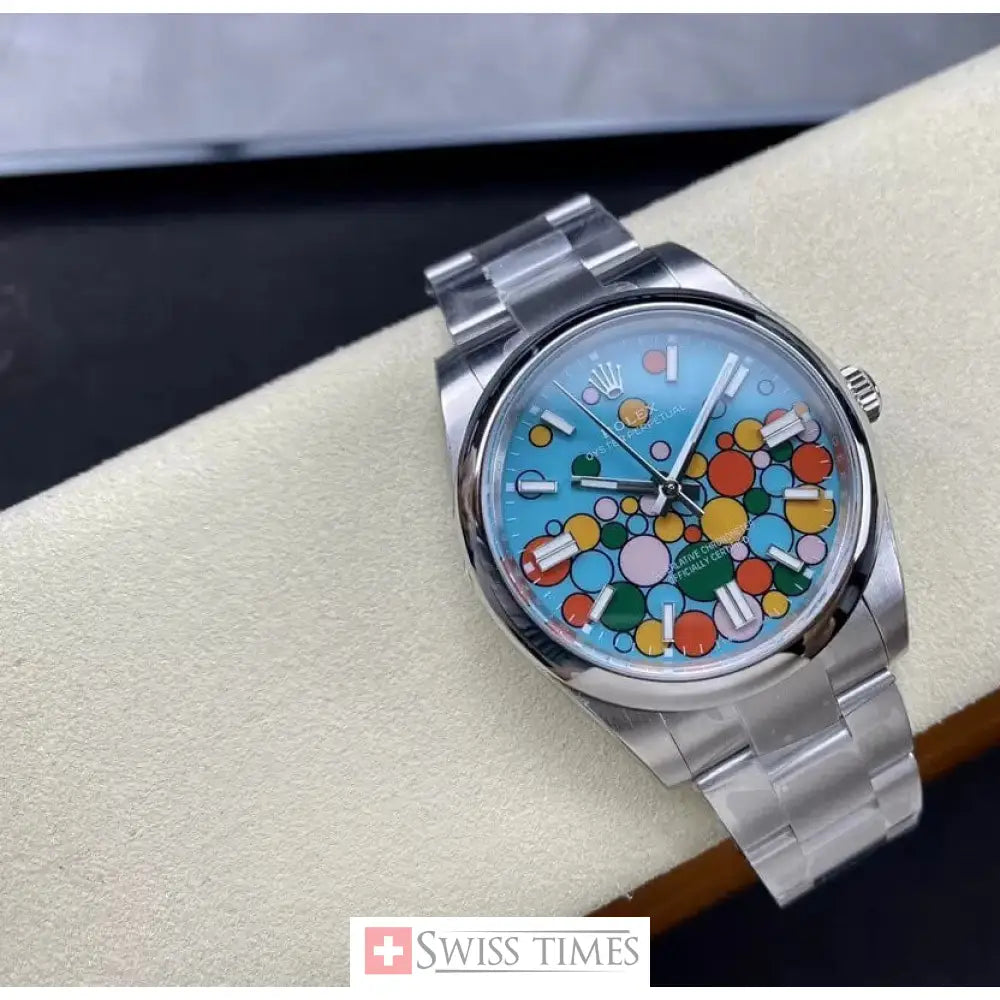 Oyster Perpetual 41mm Turquoise Celebration Motif Dial