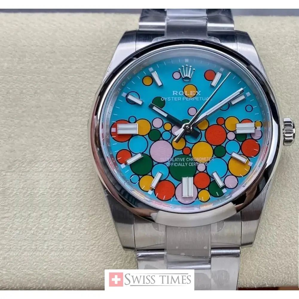 Oyster Perpetual 41mm Turquoise Celebration Motif Dial