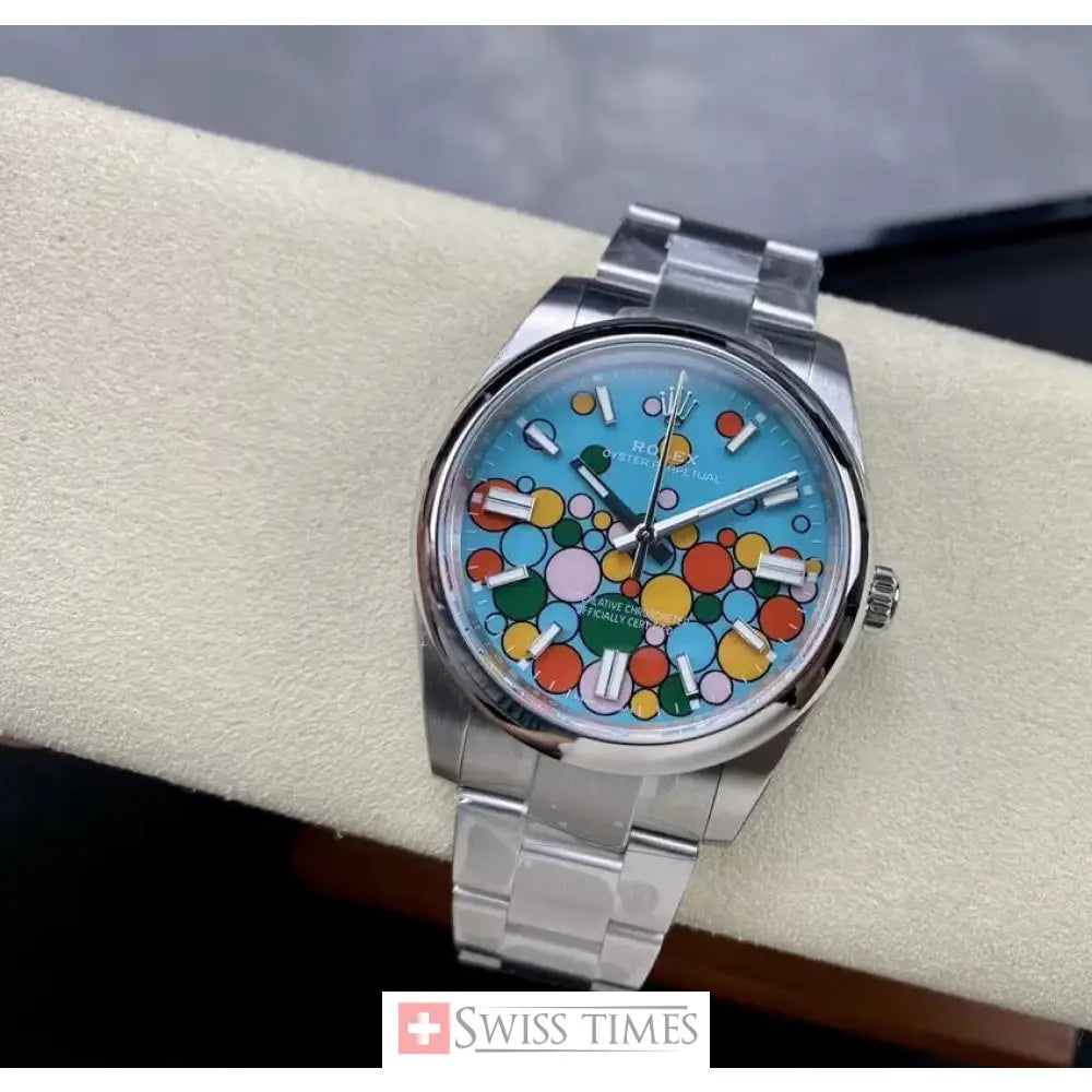 Oyster Perpetual 41mm Turquoise Celebration Motif Dial