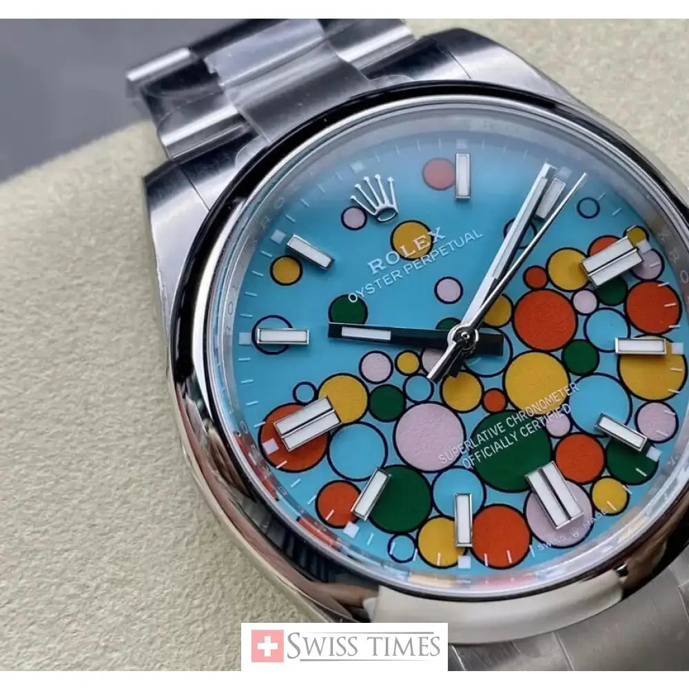 Oyster Perpetual 41mm Turquoise Celebration Motif Dial