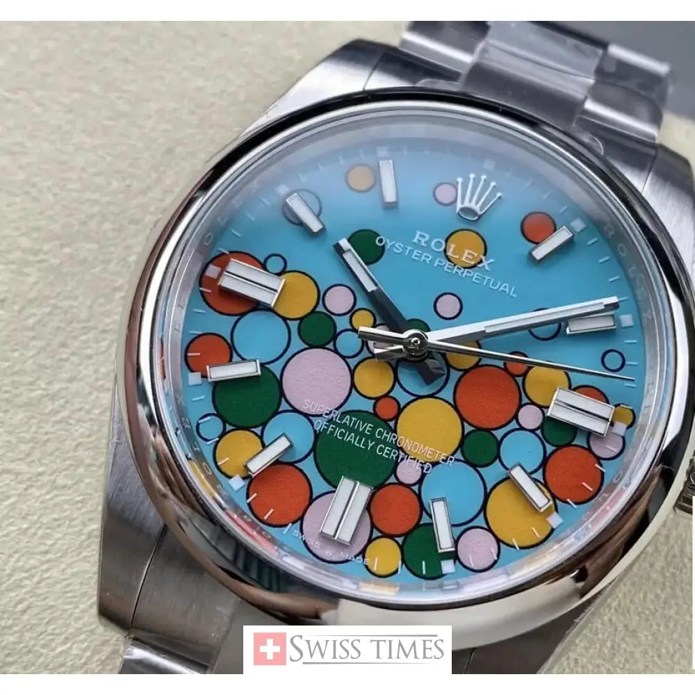 Oyster Perpetual 41mm Turquoise Celebration Motif Dial