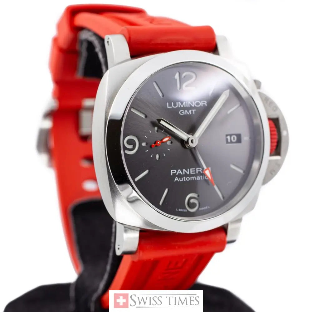 Panerai Luminor Gmt Red Strap With Black Dial Automatic 44MM