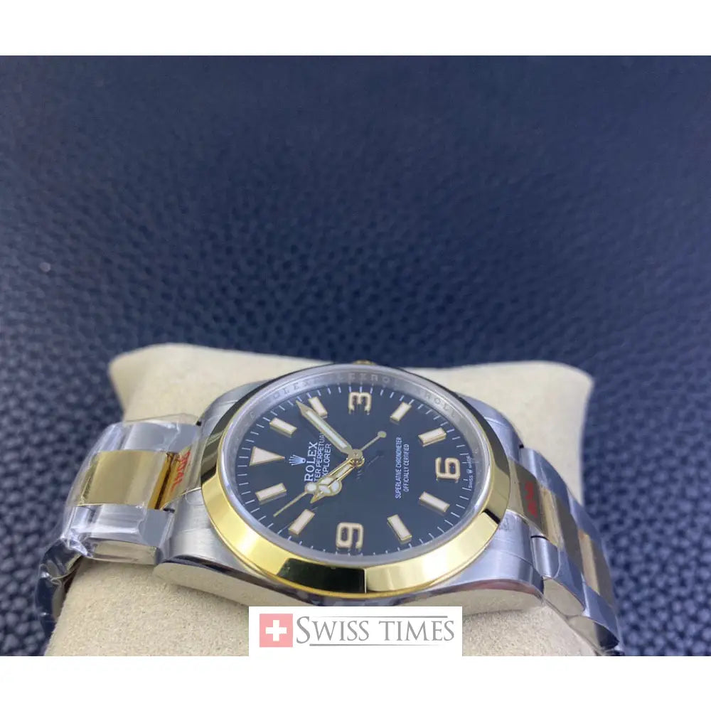 Rolex Explorer Two Tone Black Dial 36mm
