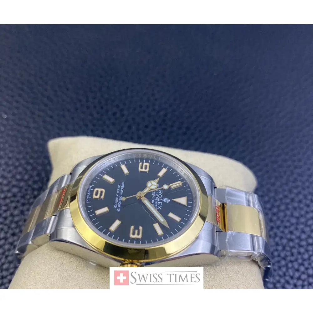 Rolex Explorer Two Tone Black Dial 36mm