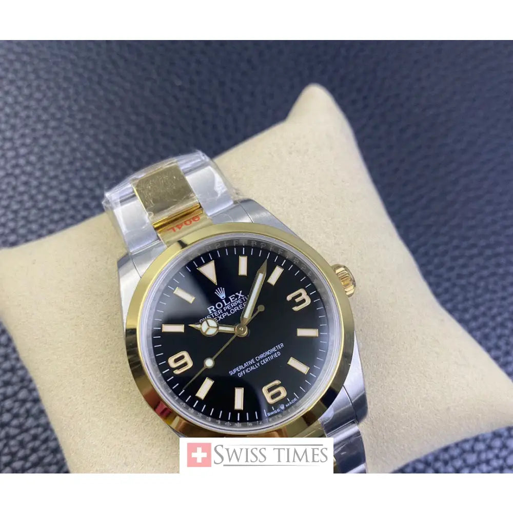 Rolex Explorer Two Tone Black Dial 36mm
