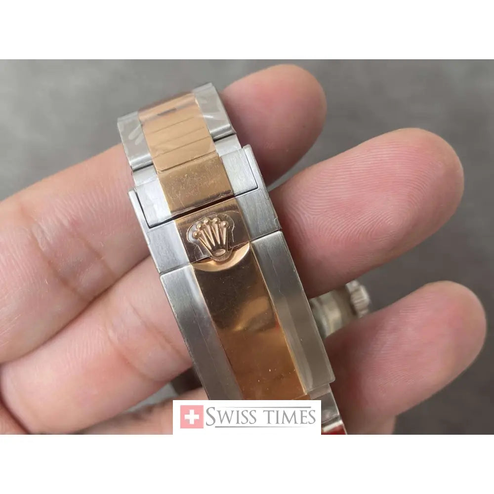 Rolex Yacht-Master 40 Two Tone Pink Gold Black Dial