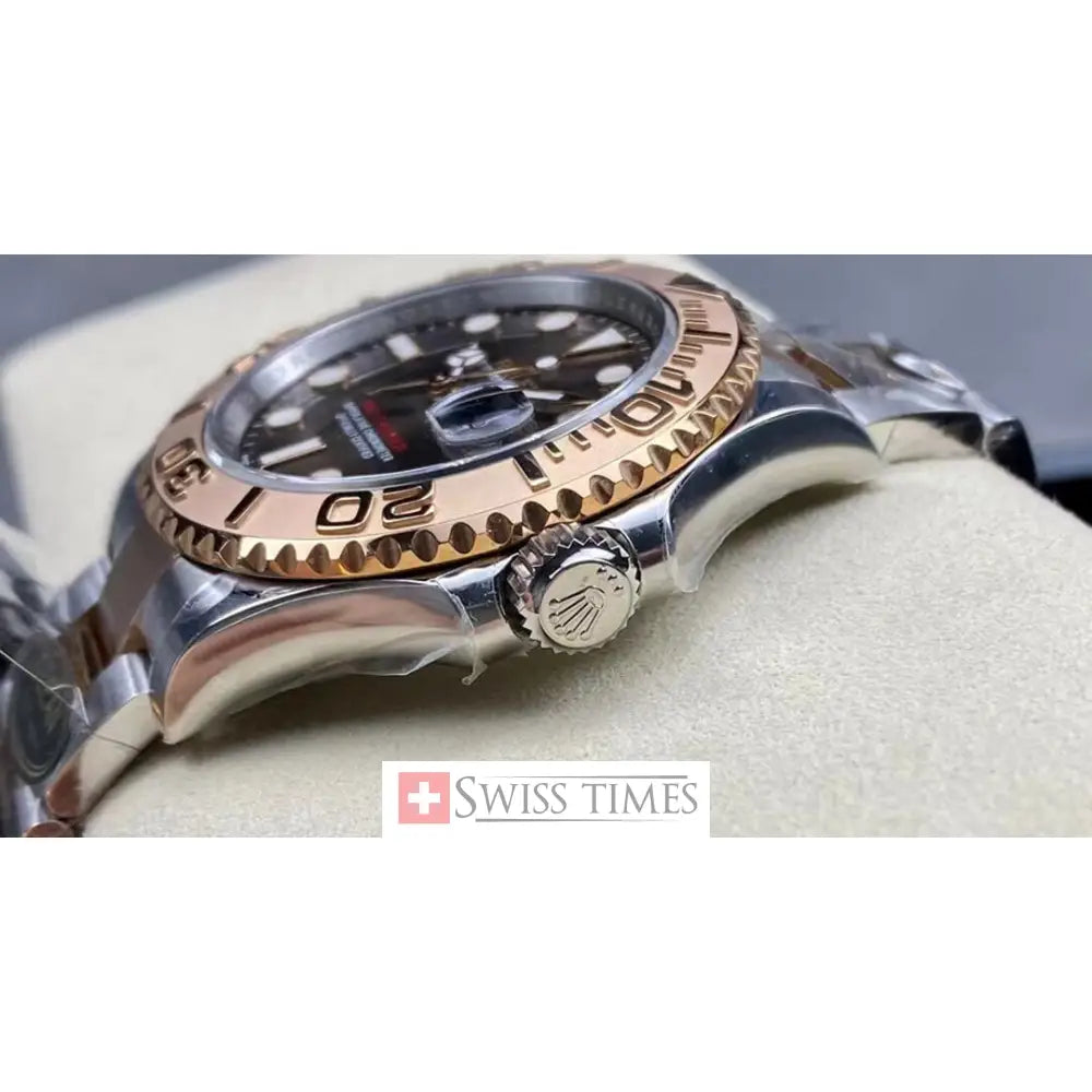 Rolex Yacht-Master 40 Two Tone Pink Gold Chocolate Dial
