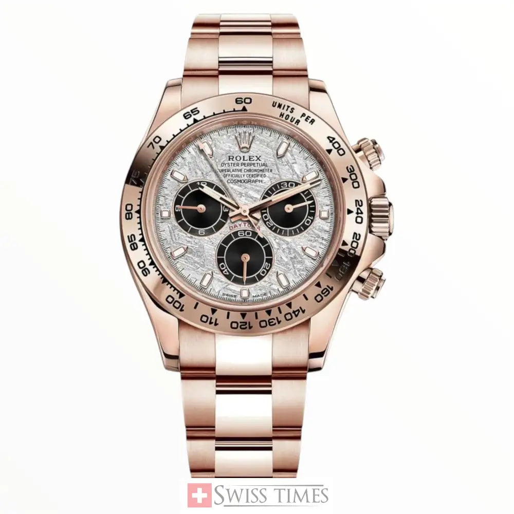 Rose Gold White Meteorite Dial 40mm