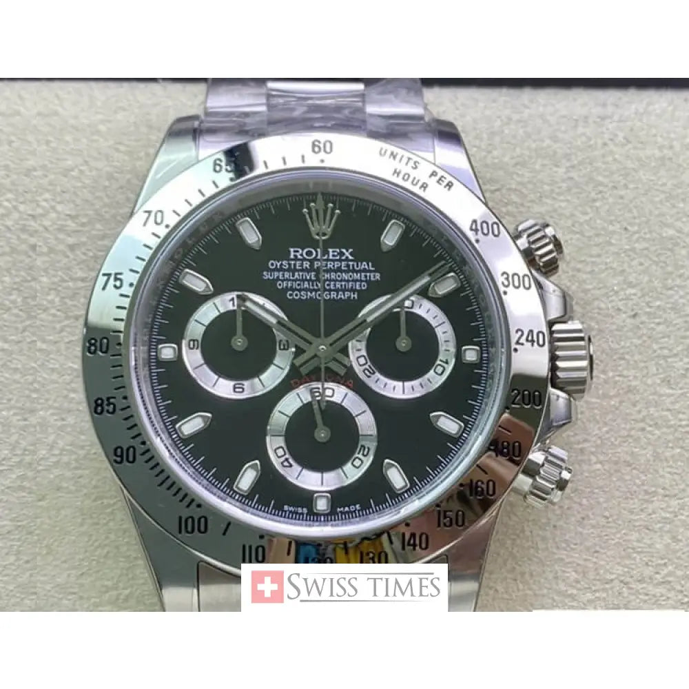 Steel Black Dial