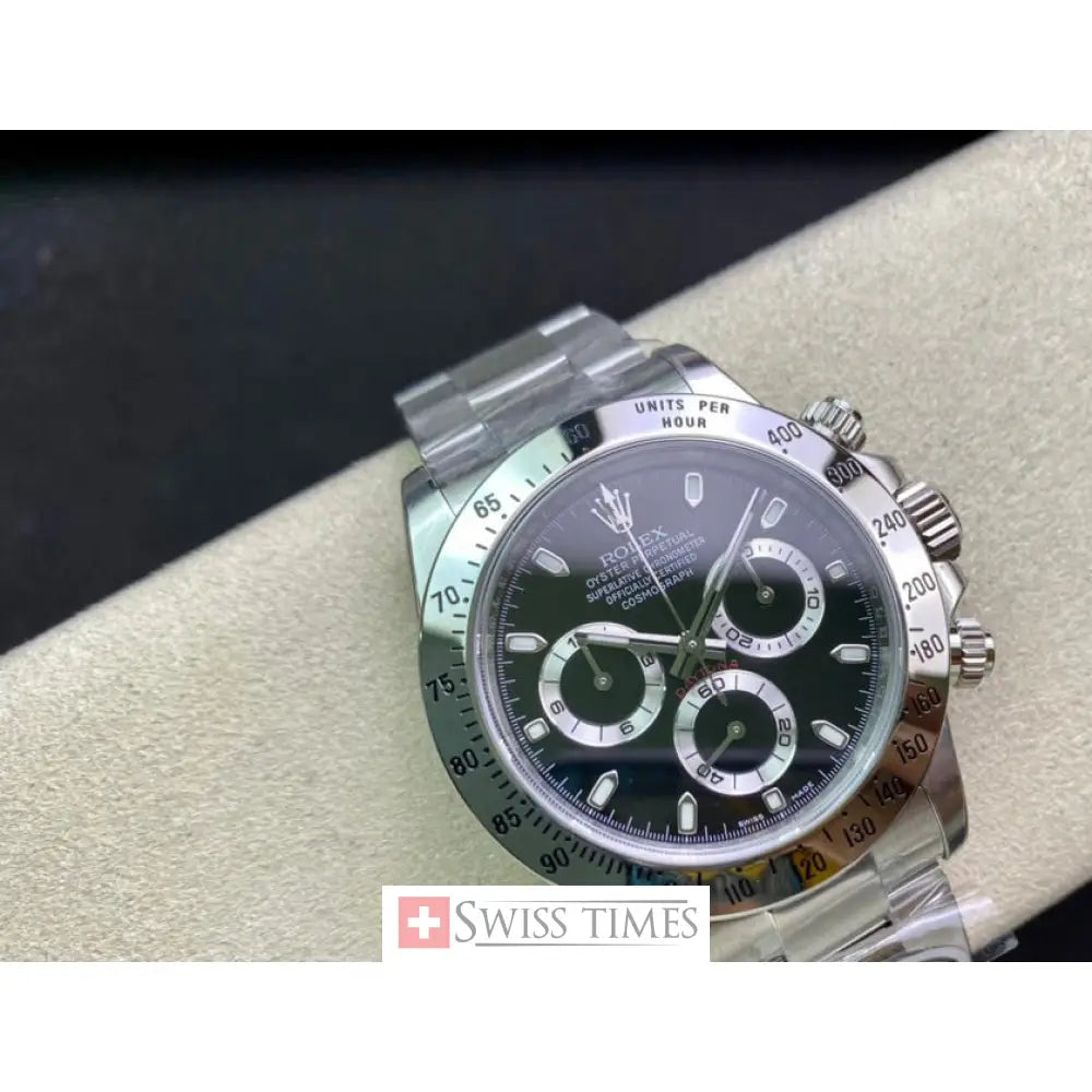 Steel Black Dial