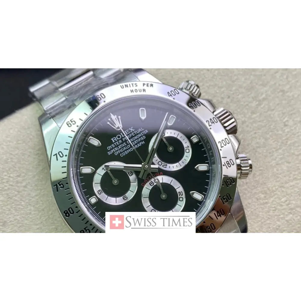 Steel Black Dial