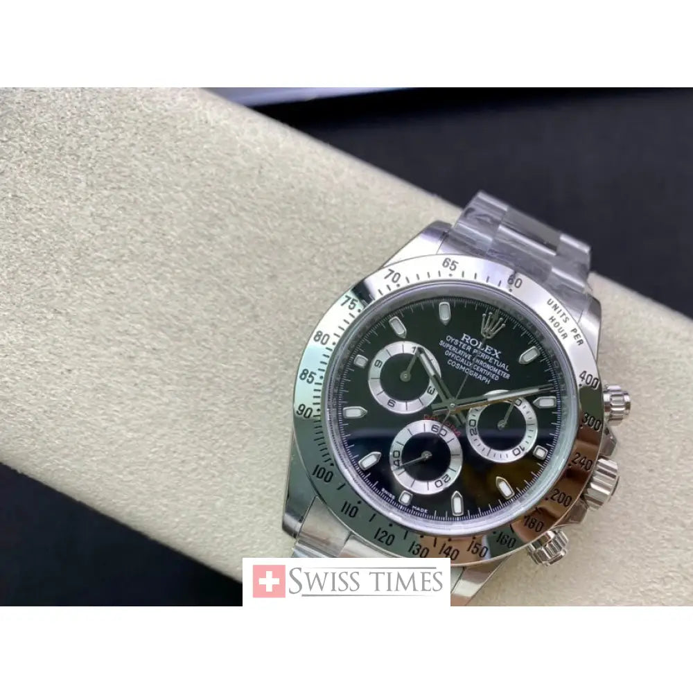 Steel Black Dial