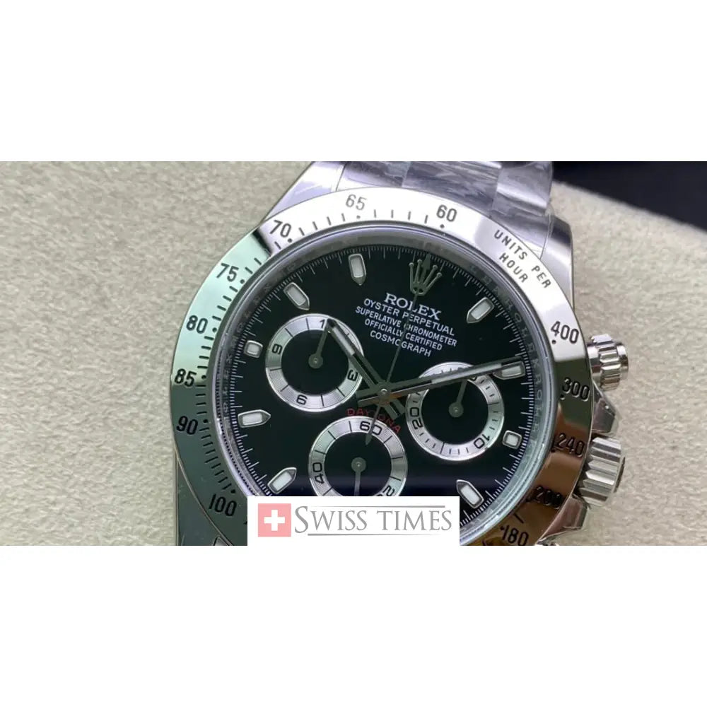 Steel Black Dial