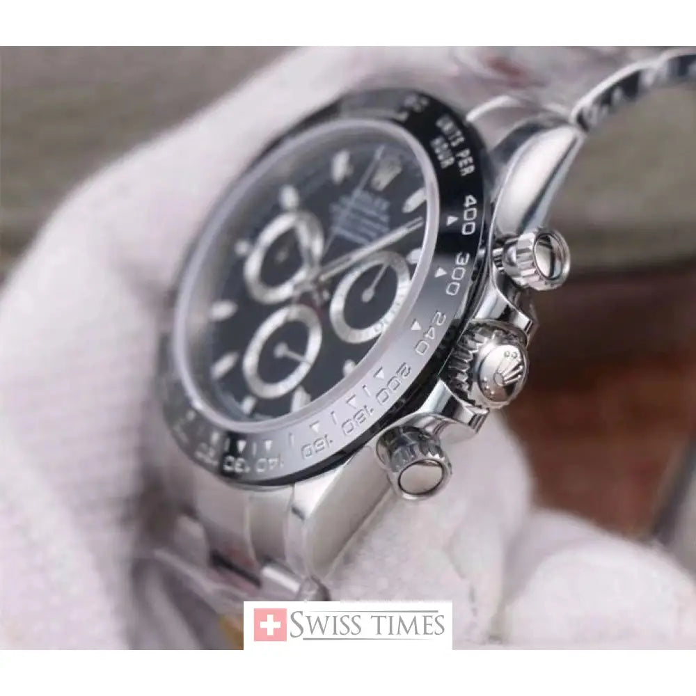 Steel Black Dial Ceramic Bezel