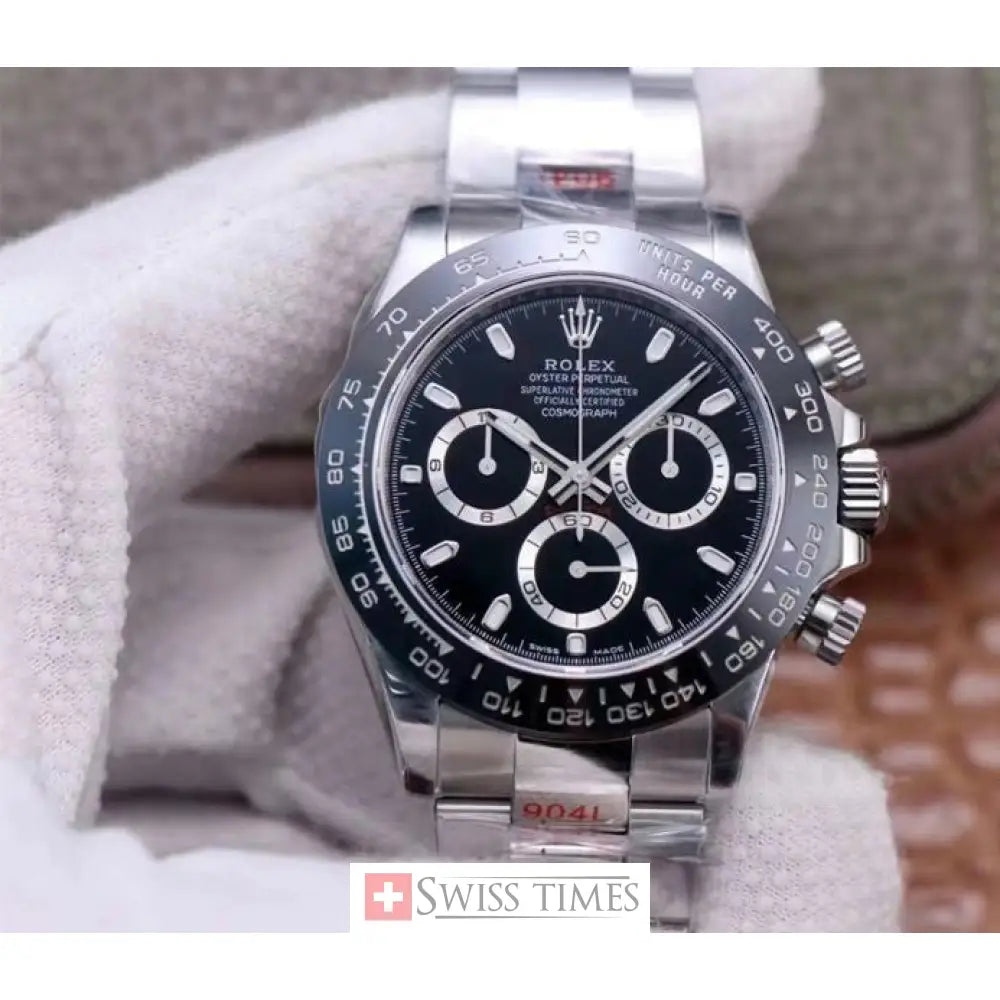 Steel Black Dial Ceramic Bezel