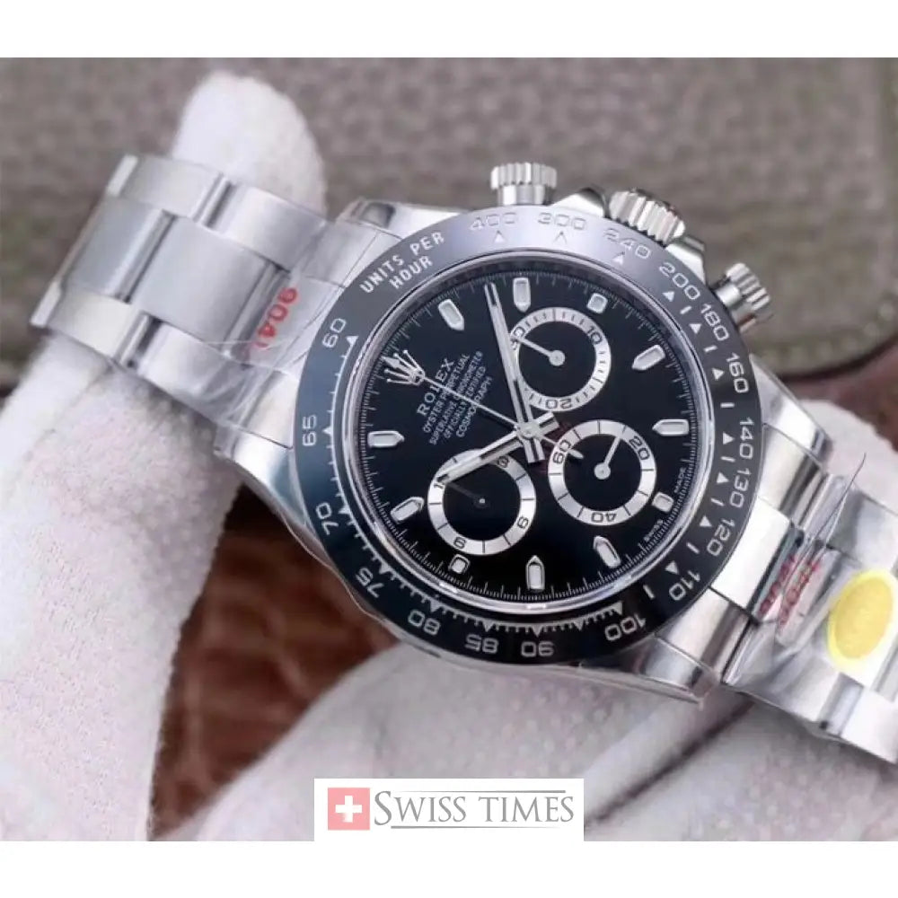 Steel Black Dial Ceramic Bezel