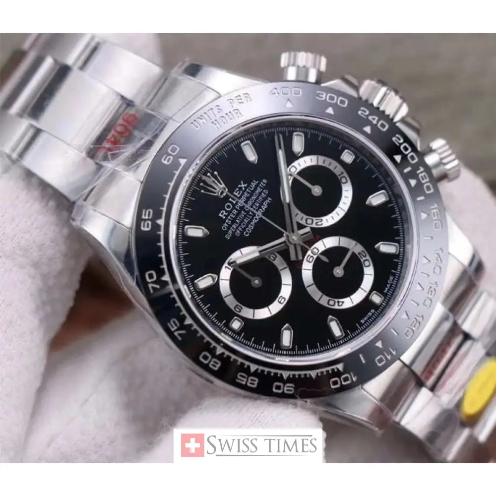 Steel Black Dial Ceramic Bezel