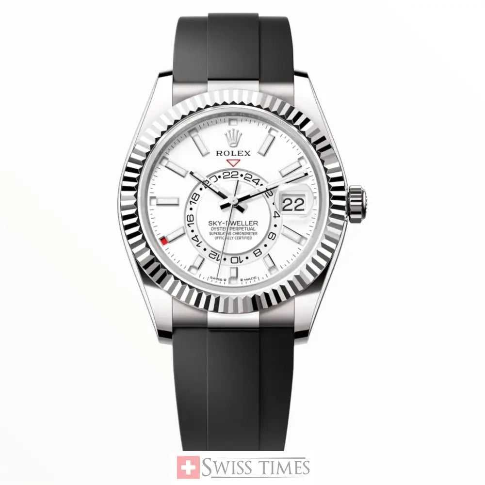 Steel White Dial With Rubber