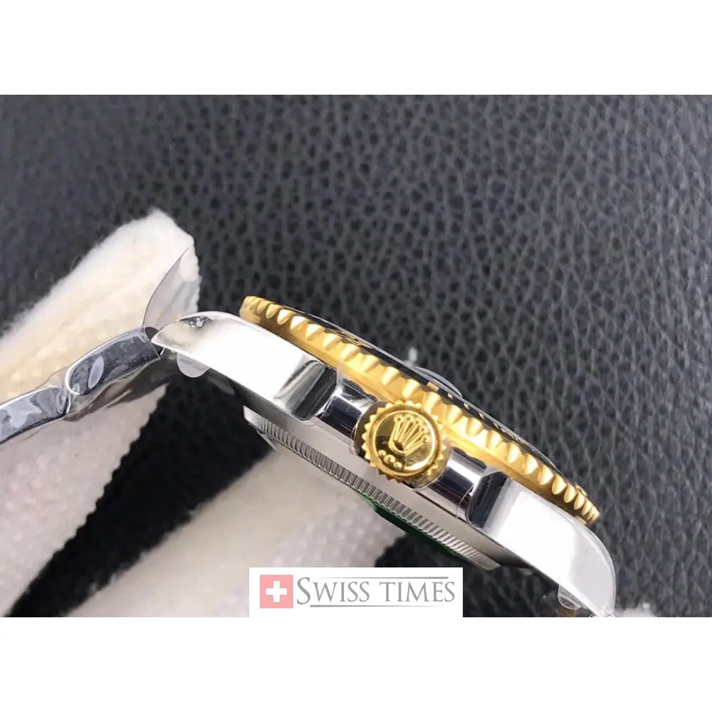 Sub Date 2 Tone Yellow Gold Black Dial